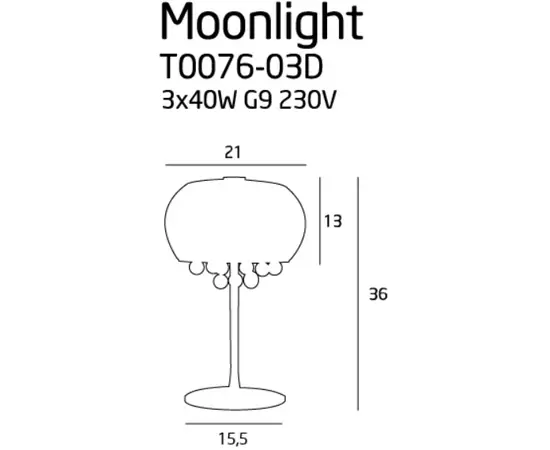 Maxlight moonlight grey t0076-03d lampa nocna darmowa wysyłka w 24h