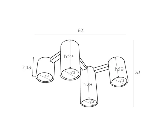 Maxlight c0227 lampa sufitowa laxer czarna