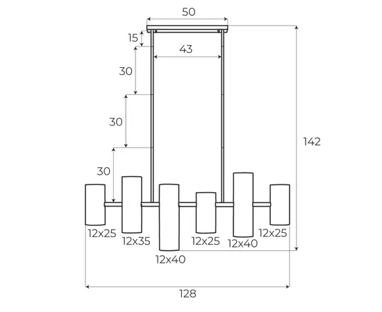 Maxlight laxer p0504 lampa wisząca biała