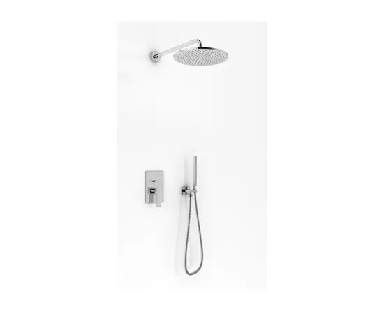 Kohlman Axis Zestaw Prysznicowy Podtynkowy z deszczownicą 35cm Chrom QW210NR35