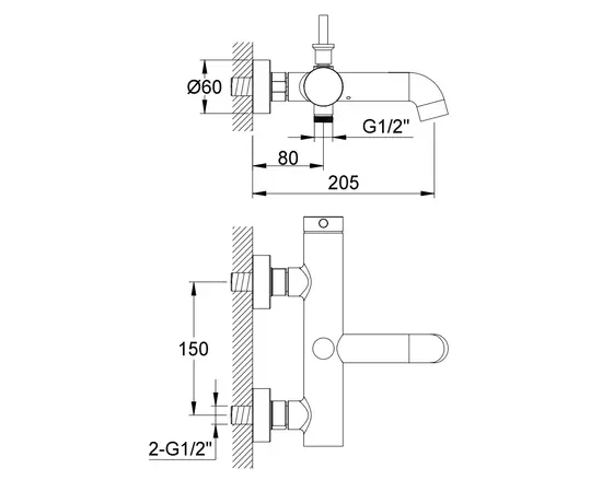 Kohlman axel gold bateria wannowa złota qw110agd