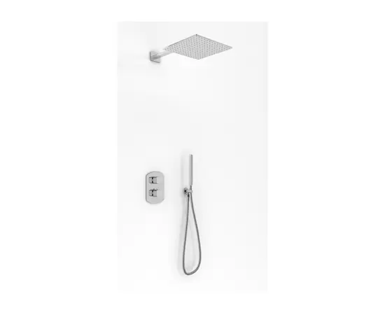 Kohlman Foxal Zestaw Prysznicowy Podtynkowy z termostatem i deszczownicą 30cm Chrom QW432FQ30