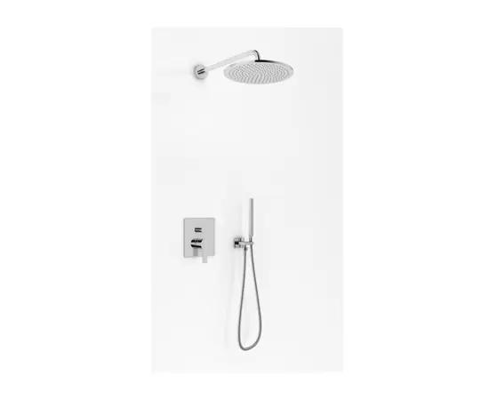 Kohlman Gixs Zestaw Prysznicowy Podtynkowy z deszczownicą 25cm Chrom QW210GR25