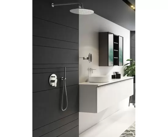 Kohlman proxima zestaw prysznicowy podtynkowy z deszczownicą 35cm chrom qw210pr35
