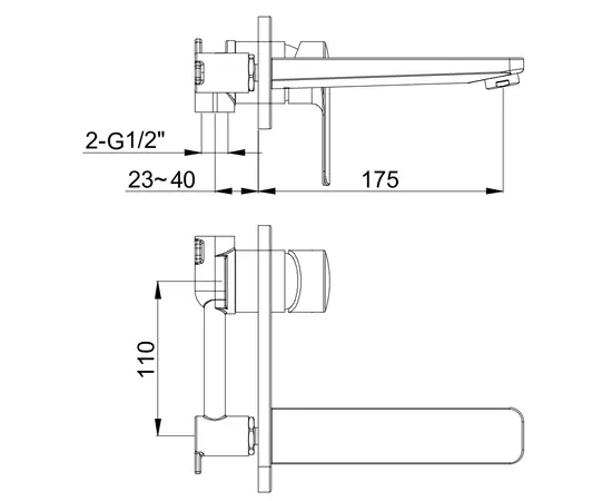 Kohlman texen bateria umywalkowa podtynkowa chrom qw185t