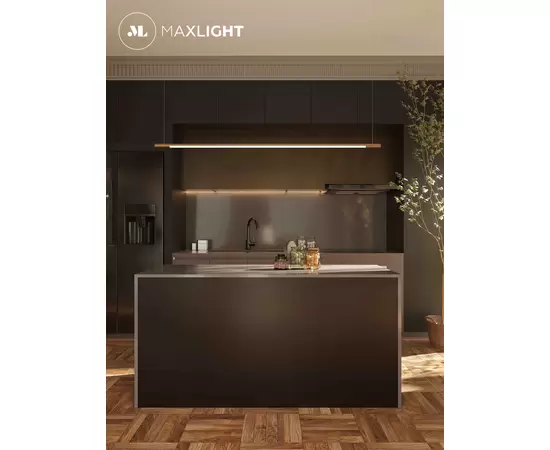 Maxlight organic horizon p0360d lampa wiszaca ściemnialna złota