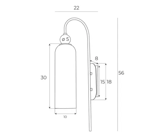 Maxlight campanila w0333 kinkiet smoky glass