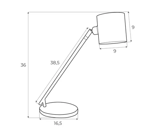 Maxlight t0051 lampa stołowa laxer czarna