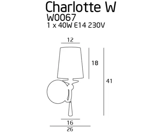 Maxlight charlotte w0067 kinkiet darmowa wysyłka w 24h