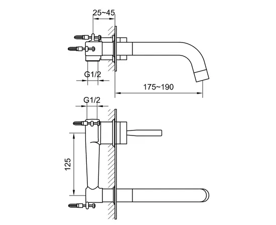 Kohlman maxima bateria umywalkowa podtynkowa chrom qw185m