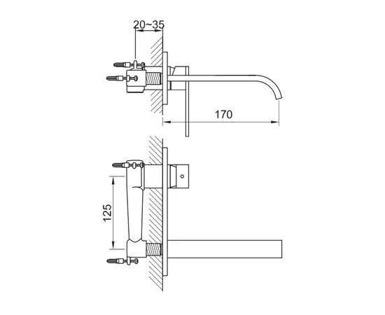Kohlman nexen-s bateria umywalkowa podtynkowa chrom sqw185u
