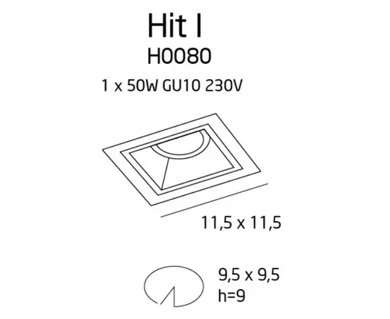 Maxlight hit i h0080 oprawa podtynkowa biała