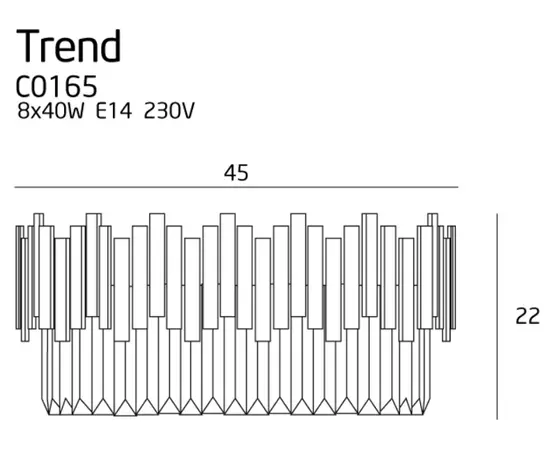 Maxlight trend c0165 plafon mały złoty