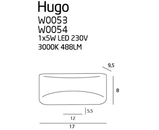 Maxlight hugo w0053 kinkiet
