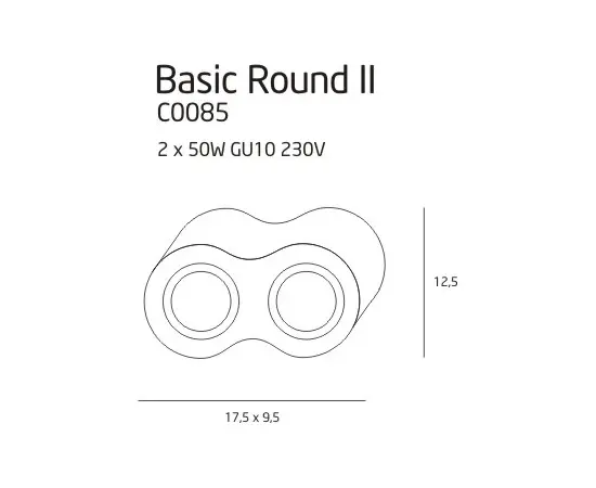 Maxlight basic round ii wh c0085 plafon biały