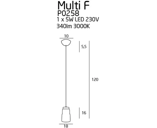 Multi f p0258 lampa wisząca