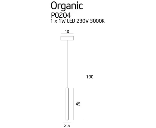 Maxlight organic i gold p0204 lampa wisząca