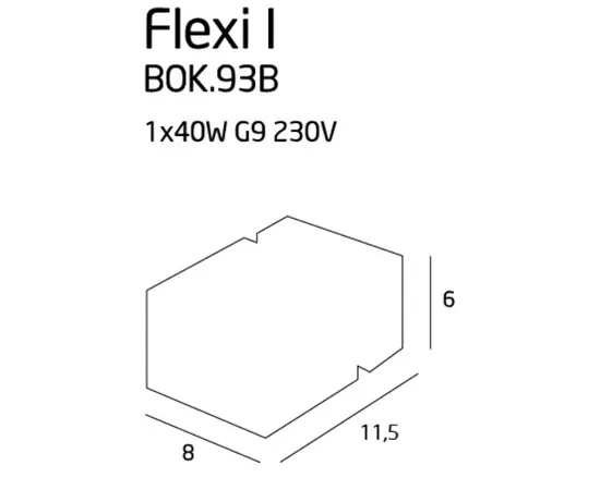 Maxlight flexi 1 bok.93b kinkiet