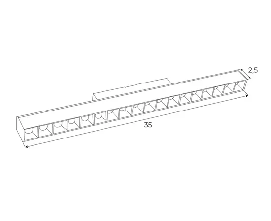 Maxlight magnetic m0005n lampa magnetyczna liniowa system on/off 18w 1049lm 3000k