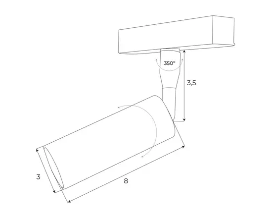 Maxlight magnetic m0008d reflektor magnetyczny system dali 5w 361lm 3000k
