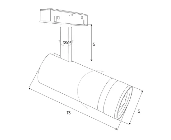 Maxlight magnetic m0013d reflektor magnetyczny  system dali 12w 784lm 3000k