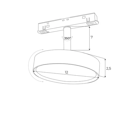 Maxlight magnetic m0014n reflektor magnetyczny  system on/off 11,5w 855lm 3000k
