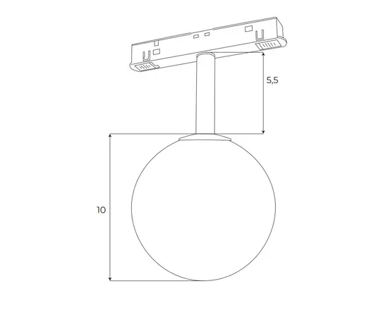 Maxlight magnetic m0016d lampa magnetyczna system dali 6w 525lm 3000k