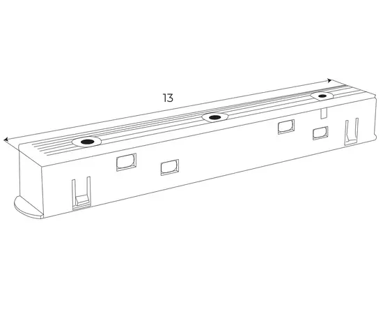 Maxlight magnetic ma0002 łącznik sztywny zasilania pomiędzy dwoma szynami czarny