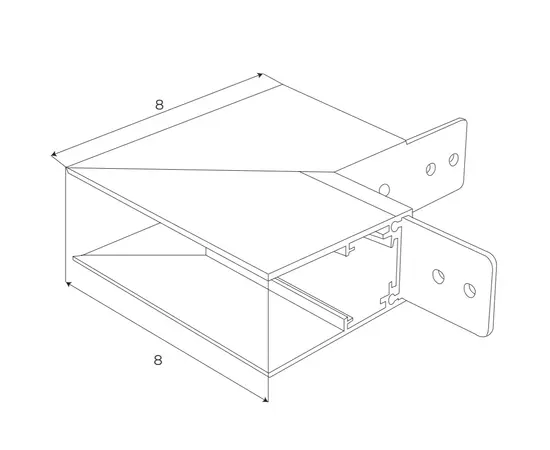 Maxlight magnetic mt0004 kątownik głęboki czarny do użycia przy uskoku na suficie. do szyn mt0001, mt0002