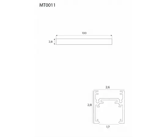 Maxlight magnetic mt0011 szyna magnetyczna płytka natynkowa 1m czarna