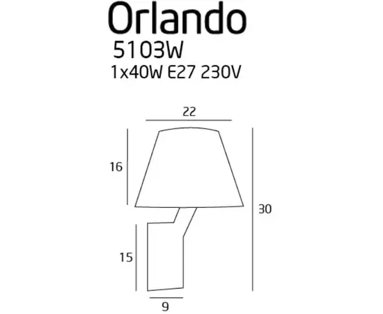 Orlando 5103w/wh cr kinkiet biały chrom