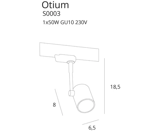 Maxlight otium s0003 oprawa do szynoprzewodu czarna