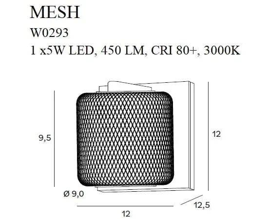 Maxlight mesh w0293 kinkiet