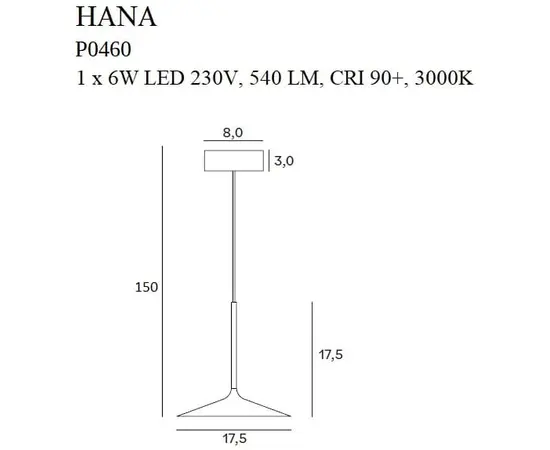 Maxlight hana p0460 lampa wisząca złota