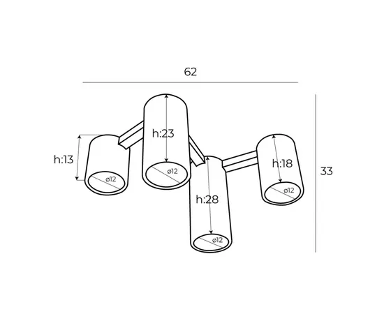 Maxlight c0228 lampa sufitowa laxer biała