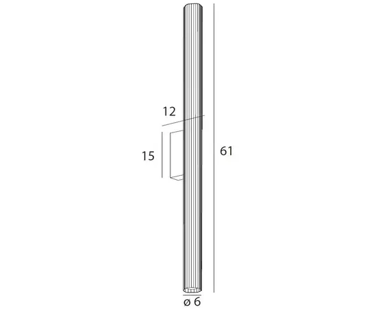 Maxlight w0366 kinkiet fayette 61cm 12w złoty ip44 3000k