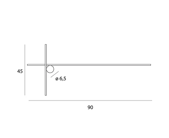 Maxlight w0370 kinkiet arne 90cm 15w czarny ip44 3000k