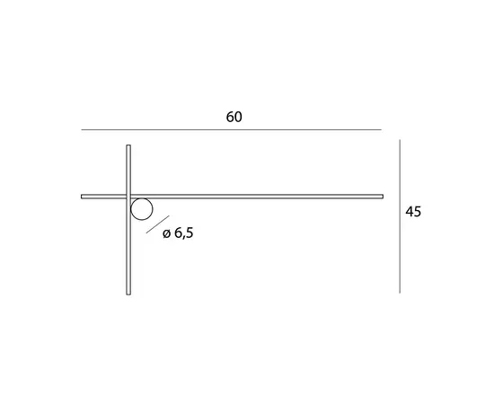 Maxlight w0369 kinkiet arne 60cm 10w czarny ip44 3000k