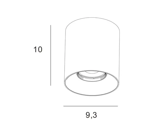 Maxlight c0281d lampa sufitowa bigfix czarna 16w