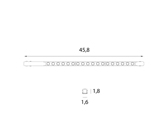 Maxlight m0054n lampa magnetyczna liniowa grill system on/off 18w lm 3000k