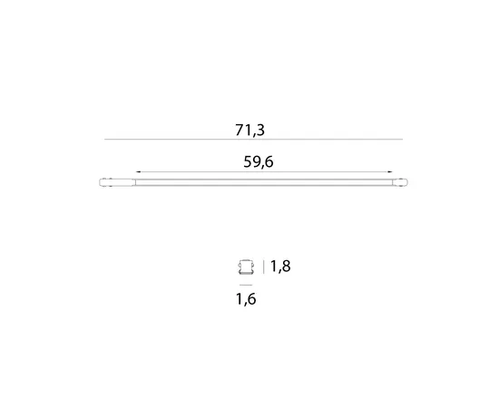 Maxlight m0057n lampa magnetyczna liniowa biała system on/off 18w lm 3000k