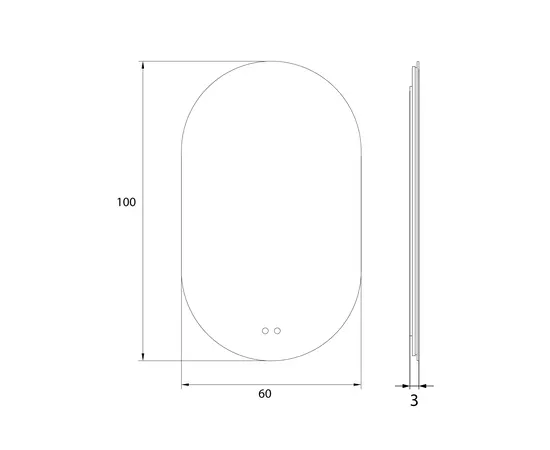 Maxlight w0388 mirror prostokąt 100x60cm bezramkowe lustro podświetlane