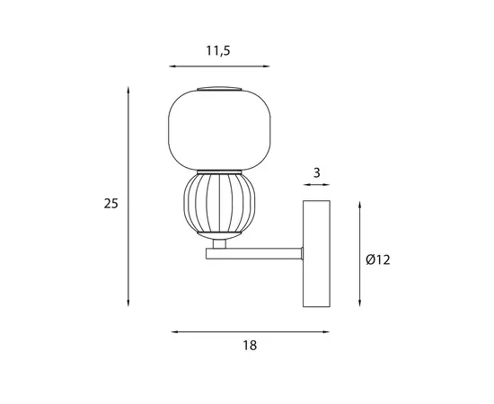 Maxlight w0398 kinkiet modern opal + light grey 5w