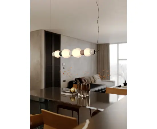 Maxlight p0631 lampa wiszaca modern opal + dark grey + medium brown + light grey 32w