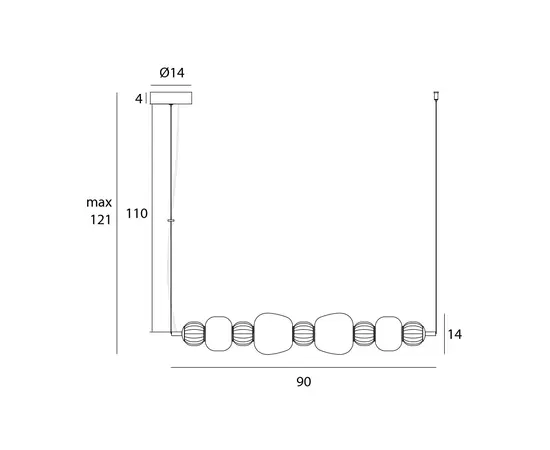 Maxlight p0631 lampa wiszaca modern opal + dark grey + medium brown + light grey 32w