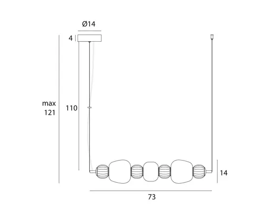 Maxlight p0630 lampa wiszaca modern opal + dark grey + medium brown + light grey 28w