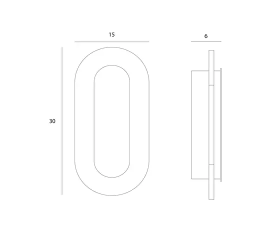 Maxlight w0393 kinkiet travertino oval 10w