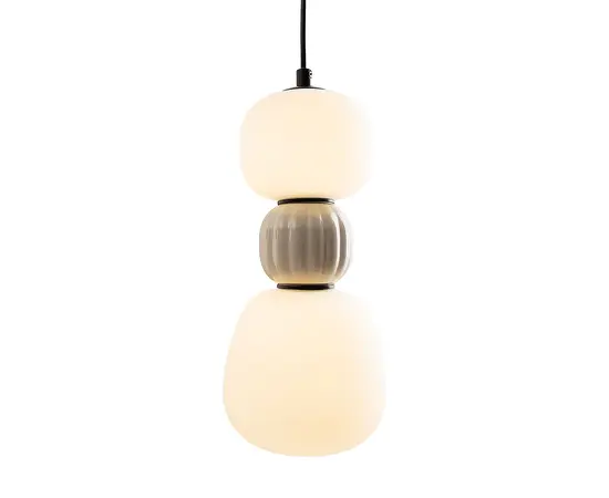 Maxlight p0627 lampa wiszaca modern opal + light grey 13w