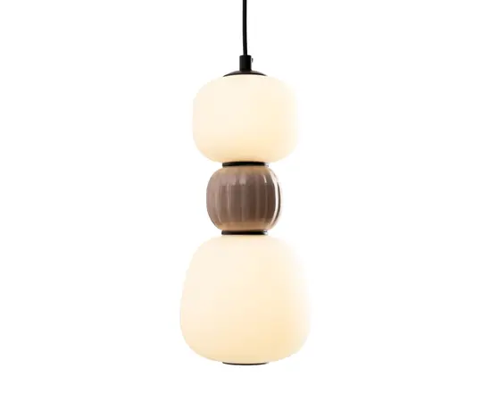 Maxlight p0628 lampa wiszaca modern opal + medium brown 13w