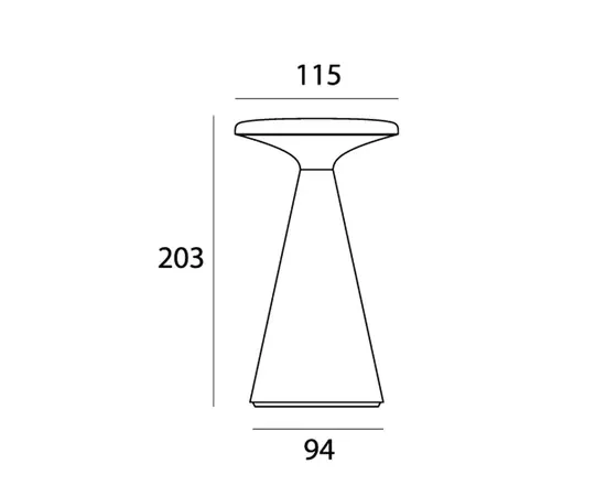 Maxlight t0063 lampa stołowa funghi czarna ip44